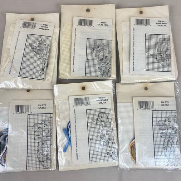 Vintage 1987 Dale Burdett Cross Stitch Kit Picture Frame Duck Goose Hen - Picture 2 of 8